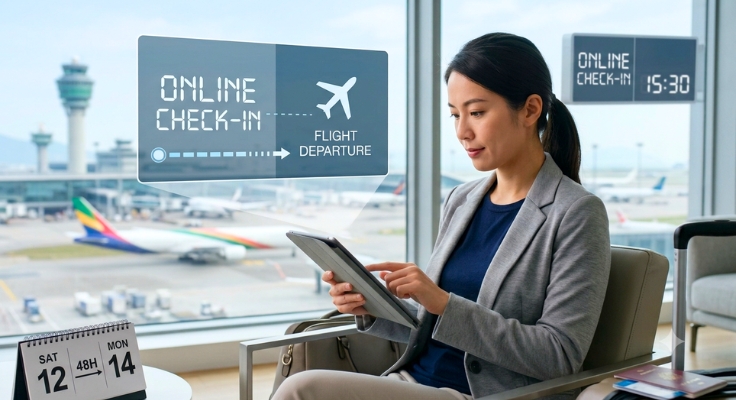 How early can I online check-in Cathay Pacific?